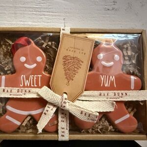 Rae Dunn Gingerbread Ornament  Set